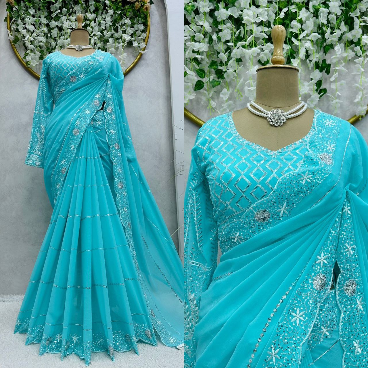 ooking some one for this same colour beautiful Designer Saree